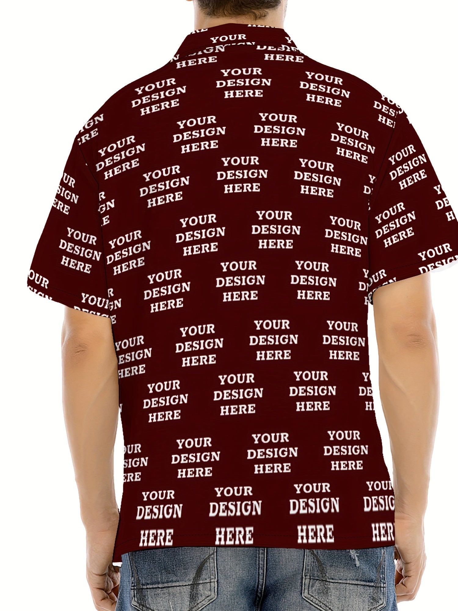 Vacation Ready] Men's Customizable Summer Shirt with Ocean Animal Print – Casual Short Sleeve, Polyester Blend, Button-Up with Chest Pocket, Shirts for Summer