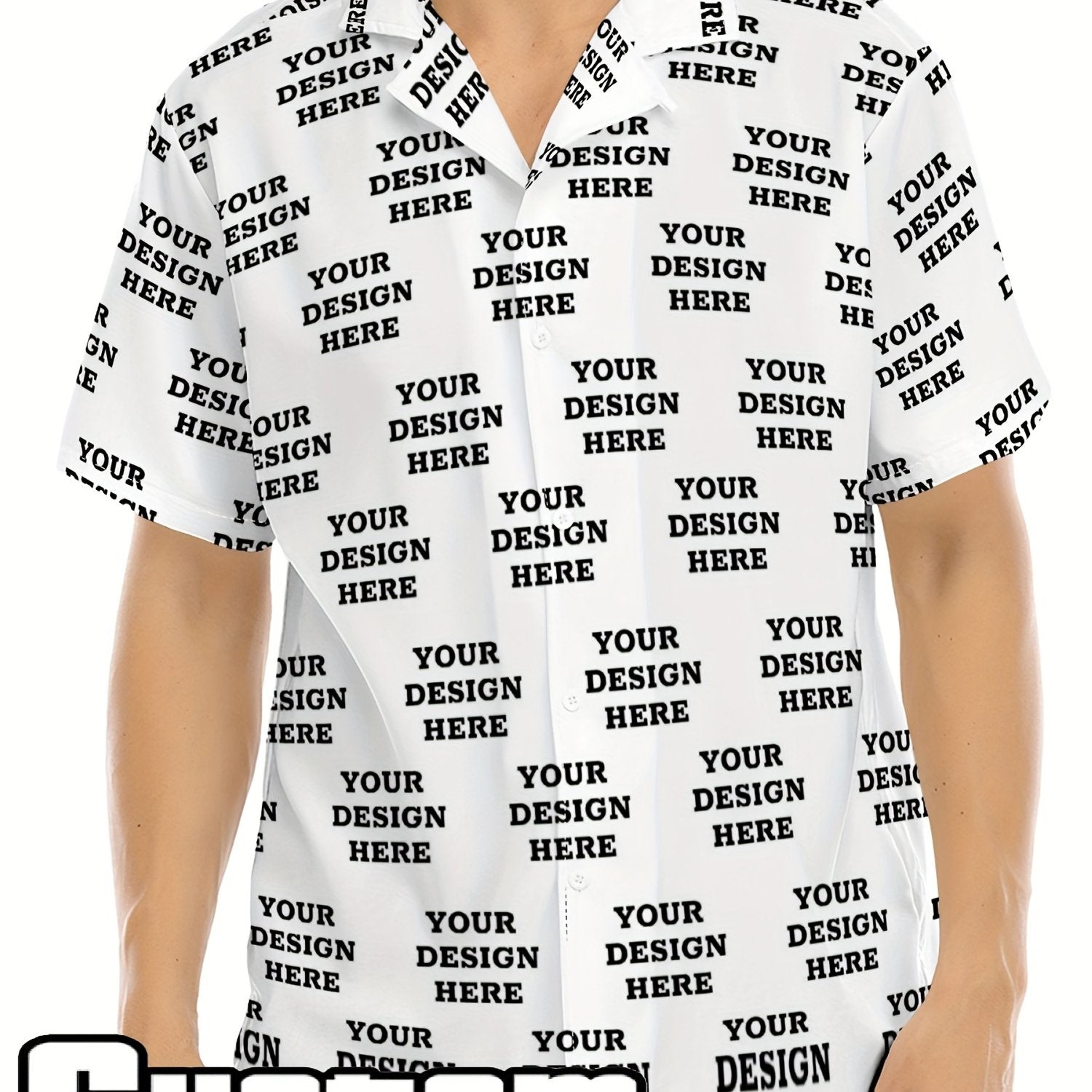 Vacation Ready] Men's Customizable Summer Shirt with Ocean Animal Print – Casual Short Sleeve, Polyester Blend, Button-Up with Chest Pocket, Shirts for Summer