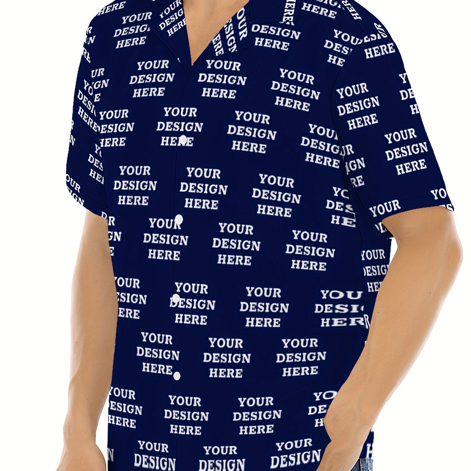 Vacation Ready] Men's Customizable Summer Shirt with Ocean Animal Print – Casual Short Sleeve, Polyester Blend, Button-Up with Chest Pocket, Shirts for Summer