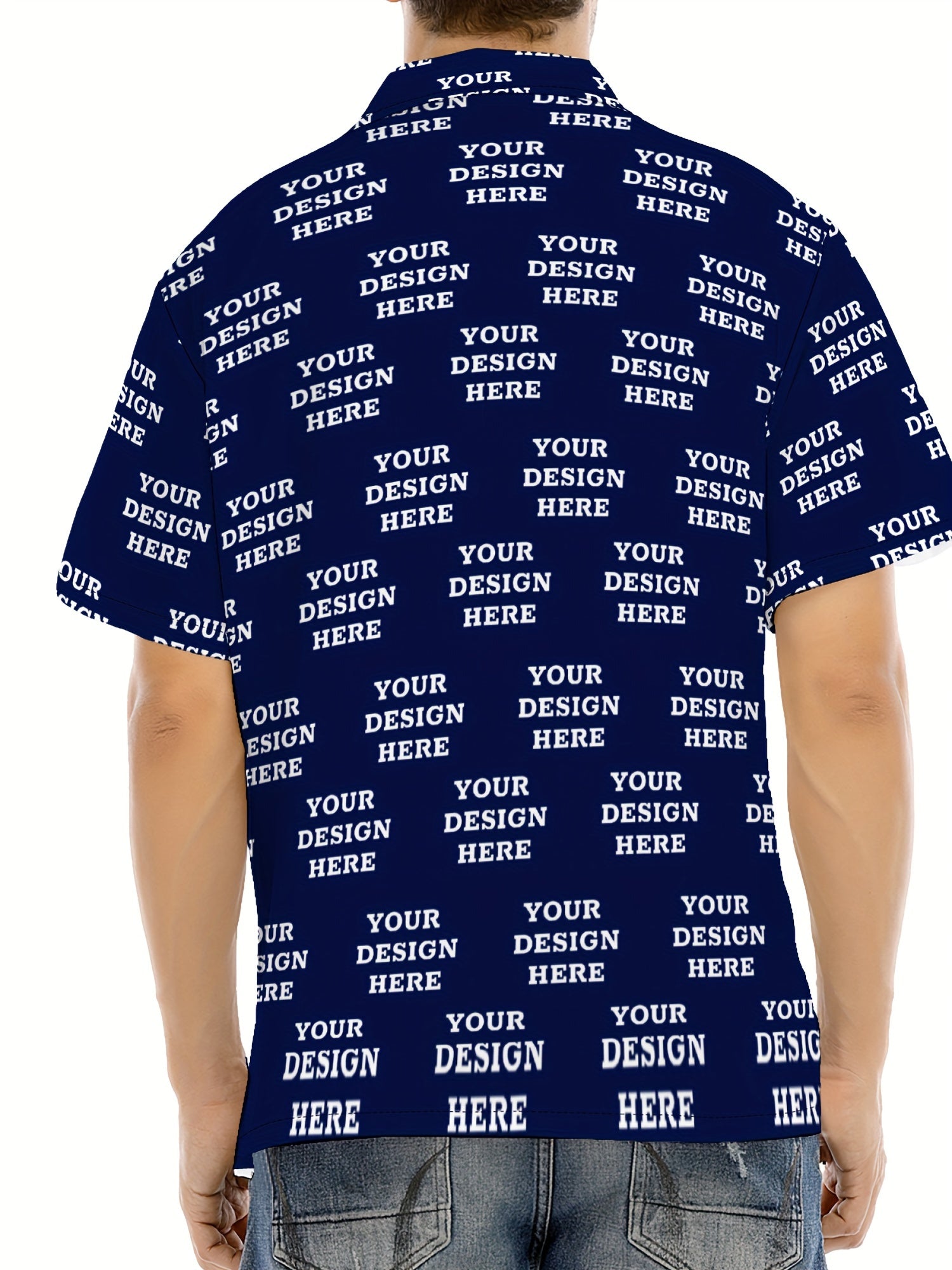 Vacation Ready] Men's Customizable Summer Shirt with Ocean Animal Print – Casual Short Sleeve, Polyester Blend, Button-Up with Chest Pocket, Shirts for Summer