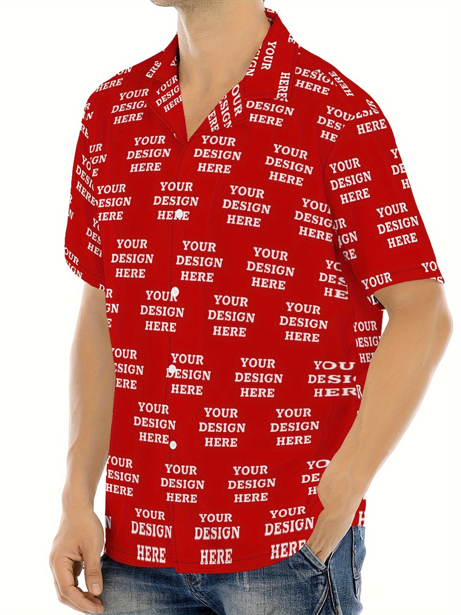 Vacation Ready] Men's Customizable Summer Shirt with Ocean Animal Print – Casual Short Sleeve, Polyester Blend, Button-Up with Chest Pocket, Shirts for Summer