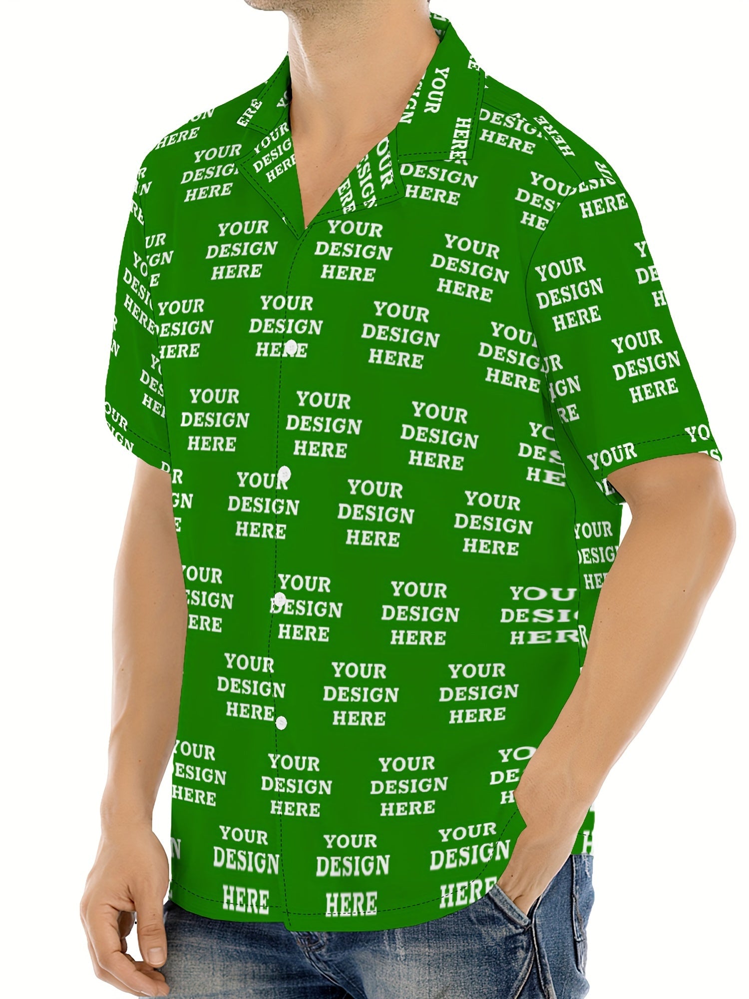 Vacation Ready] Men's Customizable Summer Shirt with Ocean Animal Print – Casual Short Sleeve, Polyester Blend, Button-Up with Chest Pocket, Shirts for Summer